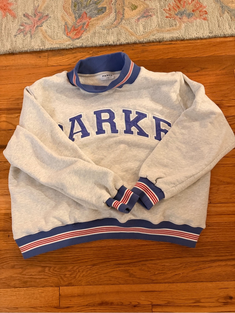 PARKE Red, White, and Blue Mockneck - Picture 3 of 3
